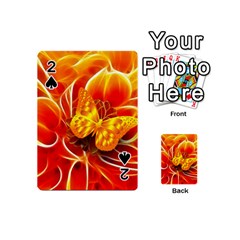 Arrangement Butterfly Aesthetics Orange Background Playing Cards 54 (Mini) 