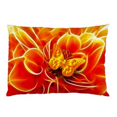 Arrangement Butterfly Aesthetics Orange Background Pillow Case (Two Sides)