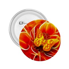 Arrangement Butterfly Aesthetics Orange Background 2 25  Buttons by Celenk