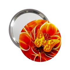 Arrangement Butterfly Aesthetics Orange Background 2 25  Handbag Mirrors by Celenk