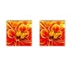 Arrangement Butterfly Aesthetics Orange Background Cufflinks (square) by Celenk