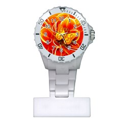 Arrangement Butterfly Aesthetics Orange Background Plastic Nurses Watch by Celenk