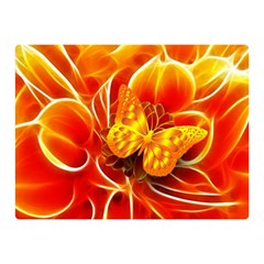 Arrangement Butterfly Aesthetics Orange Background Double Sided Flano Blanket (mini)  by Celenk