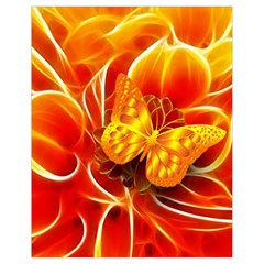 Arrangement Butterfly Aesthetics Orange Background Drawstring Bag (small) by Celenk