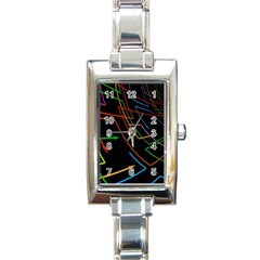 Arrows Direction Opposed To Next Rectangle Italian Charm Watch by Celenk