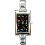 Arrows Direction Opposed To Next Rectangle Italian Charm Watch Front