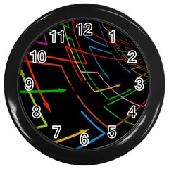 Arrows Direction Opposed To Next Wall Clocks (black) by Celenk