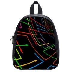 Arrows Direction Opposed To Next School Bag (small) by Celenk