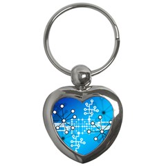 Block Chain Data Records Concept Key Chains (heart)  by Celenk