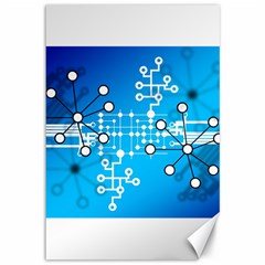 Block Chain Data Records Concept Canvas 12  X 18   by Celenk