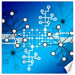 Block Chain Data Records Concept Canvas 20  X 20  