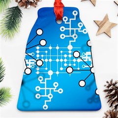 Block Chain Data Records Concept Bell Ornament (two Sides) by Celenk