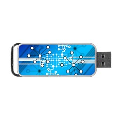 Block Chain Data Records Concept Portable Usb Flash (two Sides) by Celenk