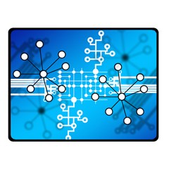 Block Chain Data Records Concept Double Sided Fleece Blanket (small)  by Celenk