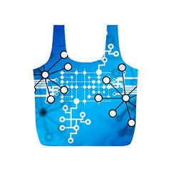 Block Chain Data Records Concept Full Print Recycle Bags (s)  by Celenk