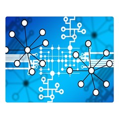 Block Chain Data Records Concept Double Sided Flano Blanket (large)  by Celenk