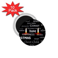 Candles Christmas Advent Light 1 75  Magnets (10 Pack)  by Celenk