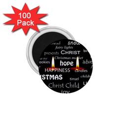 Candles Christmas Advent Light 1 75  Magnets (100 Pack)  by Celenk