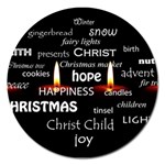 Candles Christmas Advent Light Magnet 5  (Round) Front