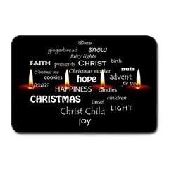 Candles Christmas Advent Light Plate Mats by Celenk