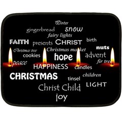 Candles Christmas Advent Light Double Sided Fleece Blanket (mini)  by Celenk