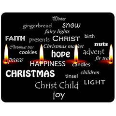 Candles Christmas Advent Light Fleece Blanket (medium)  by Celenk