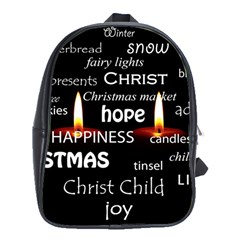 Candles Christmas Advent Light School Bag (xl) by Celenk