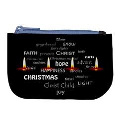 Candles Christmas Advent Light Large Coin Purse