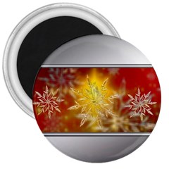 Christmas Candles Christmas Card 3  Magnets by Celenk