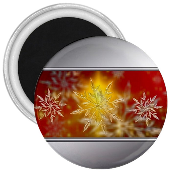 Christmas Candles Christmas Card 3  Magnets