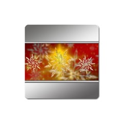 Christmas Candles Christmas Card Square Magnet by Celenk