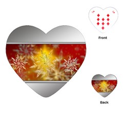 Christmas Candles Christmas Card Playing Cards (heart)  by Celenk