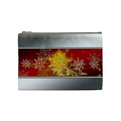 Christmas Candles Christmas Card Cosmetic Bag (medium)  by Celenk