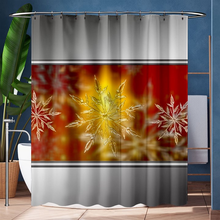 Christmas Candles Christmas Card Shower Curtain 60  x 72  (Medium) 