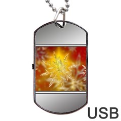 Christmas Candles Christmas Card Dog Tag Usb Flash (two Sides) by Celenk