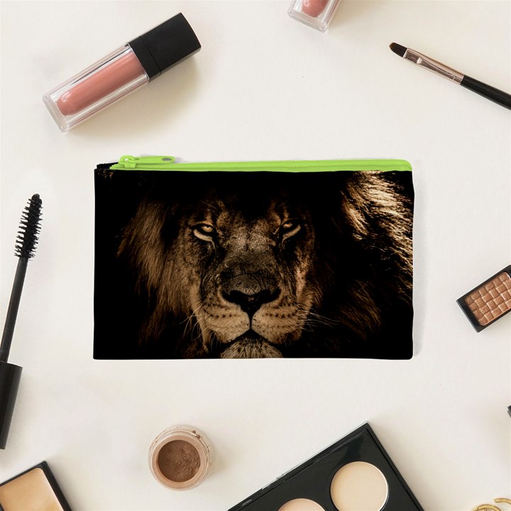 African Lion Mane Close Eyes Cosmetic Bag (XS)