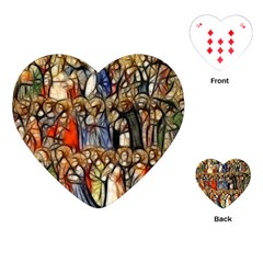 All Saints Christian Holy Faith Playing Cards (heart)  by Celenk