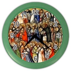 All Saints Christian Holy Faith Color Wall Clocks by Celenk