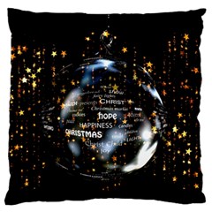 Christmas Star Ball Large Flano Cushion Case (Two Sides)