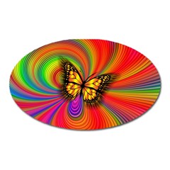 Arrangement Butterfly Aesthetics Oval Magnet by Celenk