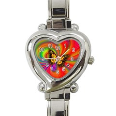 Arrangement Butterfly Aesthetics Heart Italian Charm Watch by Celenk