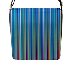 Colorful Color Arrangement Flap Messenger Bag (l) 