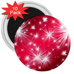 Christmas Star Advent Background 3  Magnets (10 Pack)  by Celenk