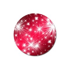 Christmas Star Advent Background Magnet 3  (round) by Celenk