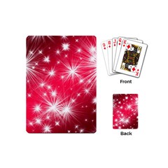 Christmas Star Advent Background Playing Cards (mini)  by Celenk