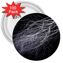 Flash Black Thunderstorm 3  Buttons (100 Pack)  by Celenk