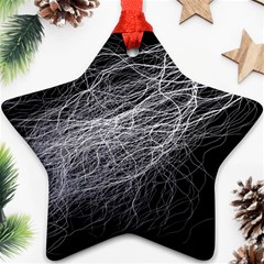 Flash Black Thunderstorm Star Ornament (two Sides) by Celenk