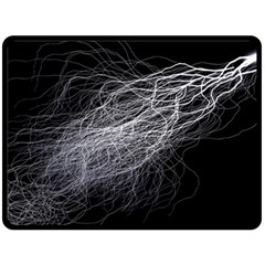 Flash Black Thunderstorm Fleece Blanket (large)  by Celenk