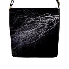 Flash Black Thunderstorm Flap Messenger Bag (l) 