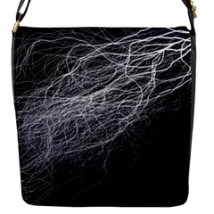 Flash Black Thunderstorm Flap Messenger Bag (s) by Celenk